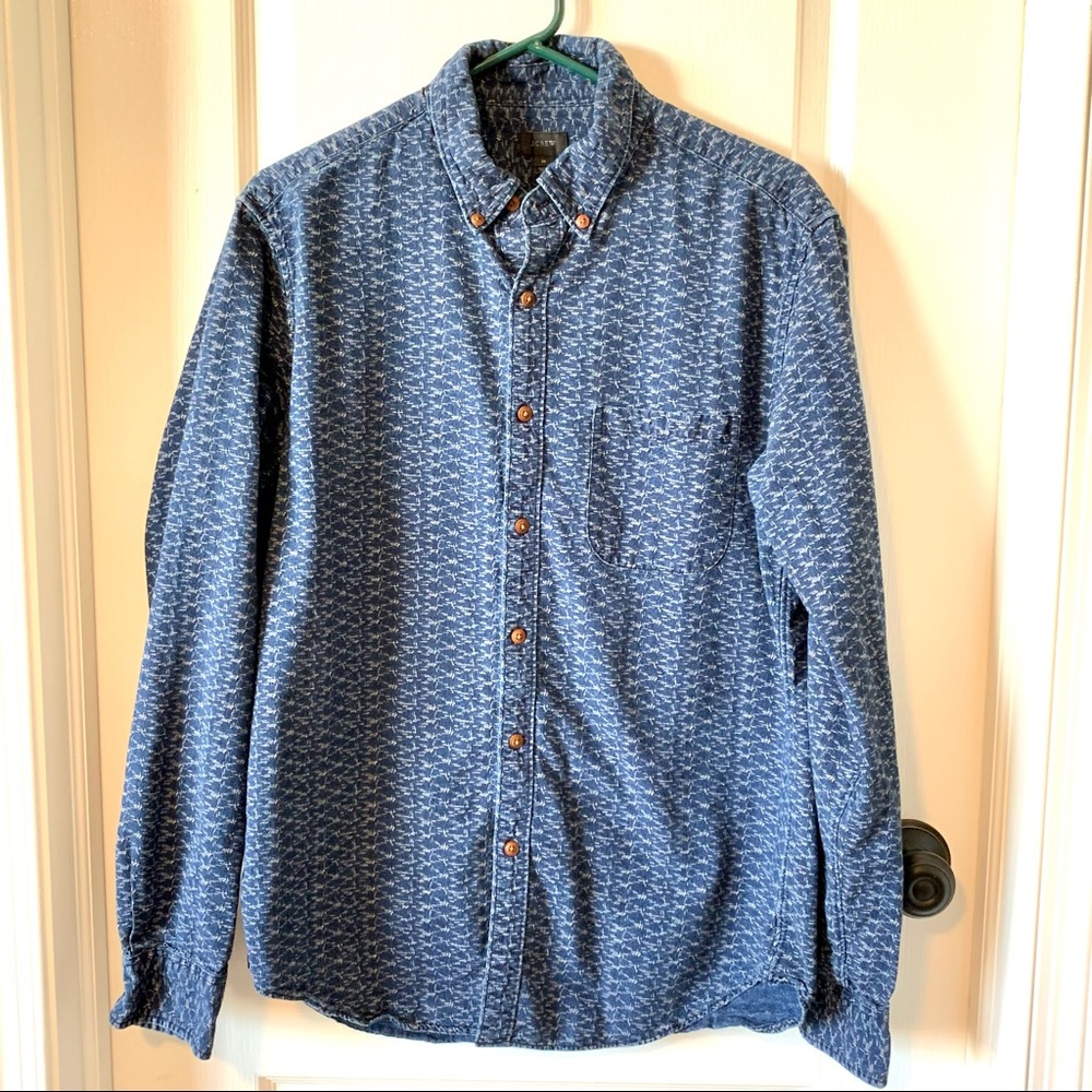 Gap Cotton Windowpane Pattern Button Downsz L - image 5